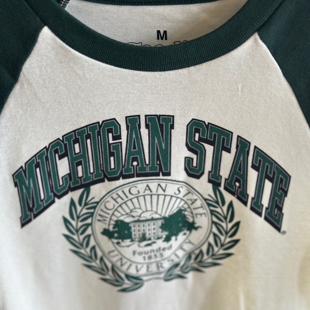 Forever 21 Green and White Short Sleeve Tee - Picture 4 of 7